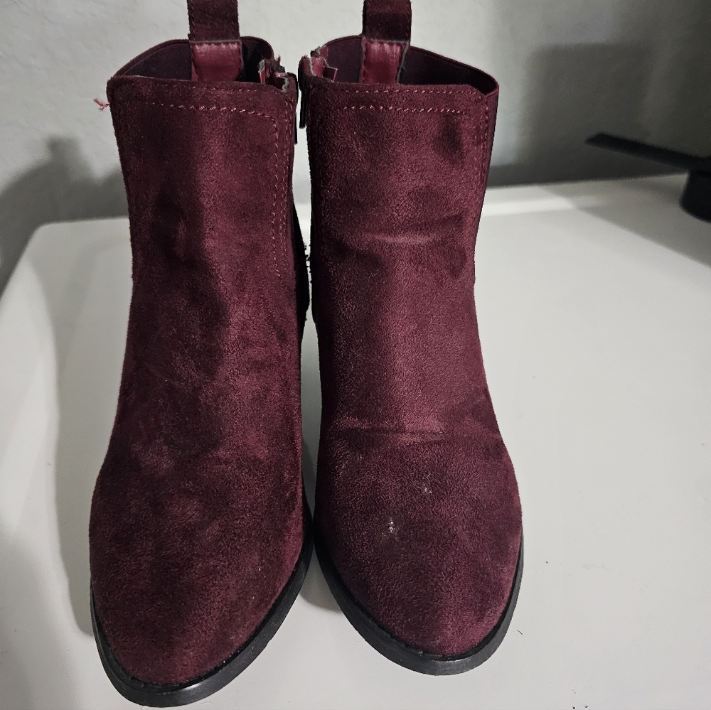 Sociology Deep Burgundy Ankle Booties - Picture 2 of 6